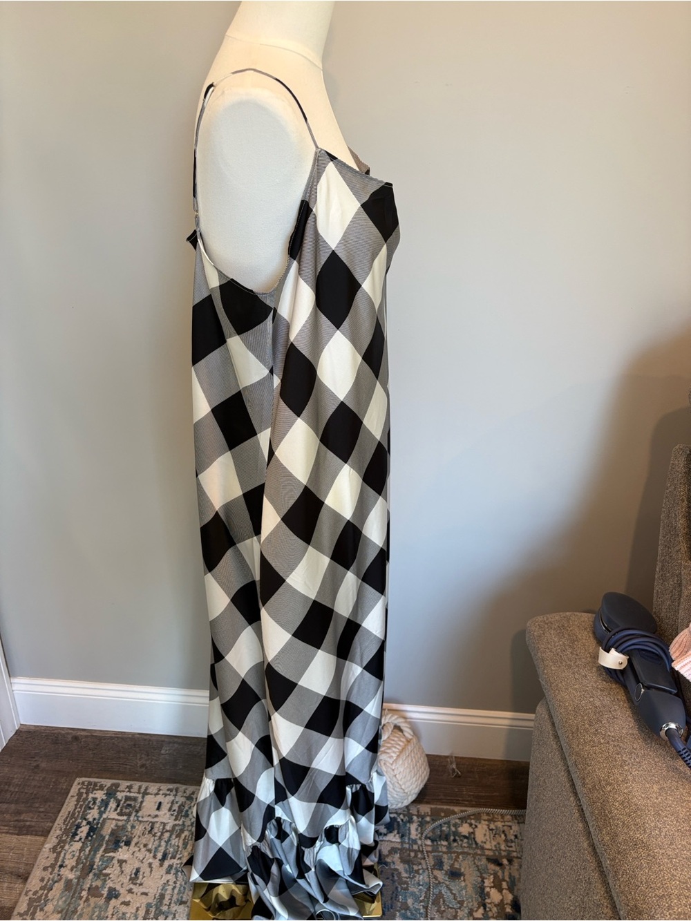 NWT J.Crew Collection Buffalo Check Maxi Dress Size 18 - Picture 4 of 6